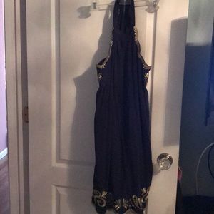 Lily Pulitzer Navy Blue & Gold Dress